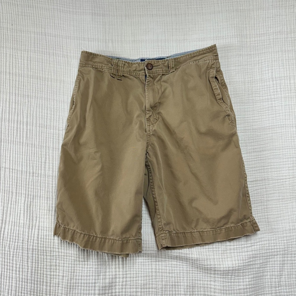 American Eagle  Shorts Mens 32 Khaki Longer Length Chino Casual Y2K